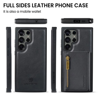 DG.MING M5 Series For Samsung Galaxy S24+ Wallet Case 2-in-1 Detachable Leather Phone Cover
