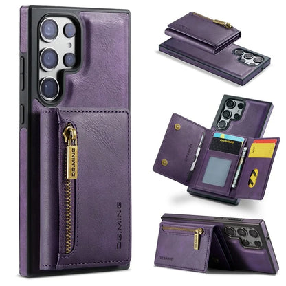 DG.MING M5 Series For Samsung Galaxy S24+ Wallet Case 2-in-1 Detachable Leather Phone Cover