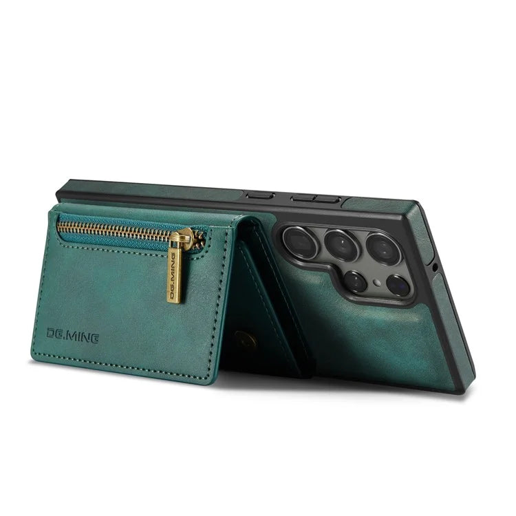 DG.MING M5 Series For Samsung Galaxy S24+ Wallet Case 2-in-1 Detachable Leather Phone Cover
