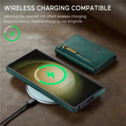 DG.MING M5 Series For Samsung Galaxy S24+ Wallet Case 2-in-1 Detachable Leather Phone Cover