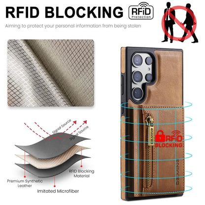 DG.MING M5 Series For Samsung Galaxy S24+ Wallet Case 2-in-1 Detachable Leather Phone Cover