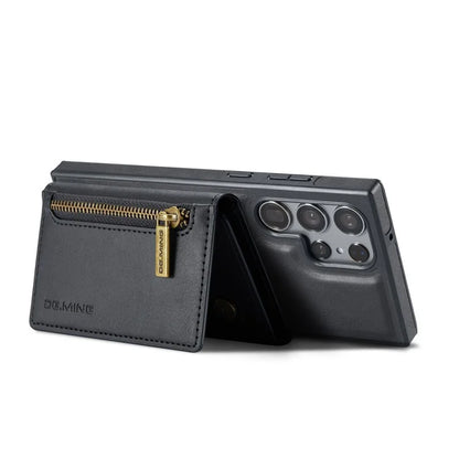DG.MING M5 Series For Samsung Galaxy S24 Ultra Case Kickstand Leather Phone Back Cover
