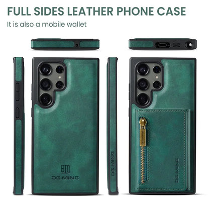 DG.MING M5 Series For Samsung Galaxy S24 Ultra Case Kickstand Leather Phone Back Cover