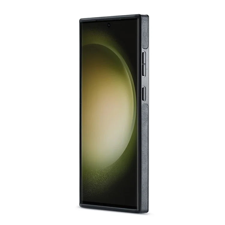 DG.MING For Samsung Galaxy S24 Ultra Phone Case Anti-scratch Side Edge Leather Coating Back Shell