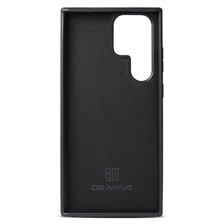 DG.MING For Samsung Galaxy S24 Ultra Phone Case Anti-scratch Side Edge Leather Coating Back Shell