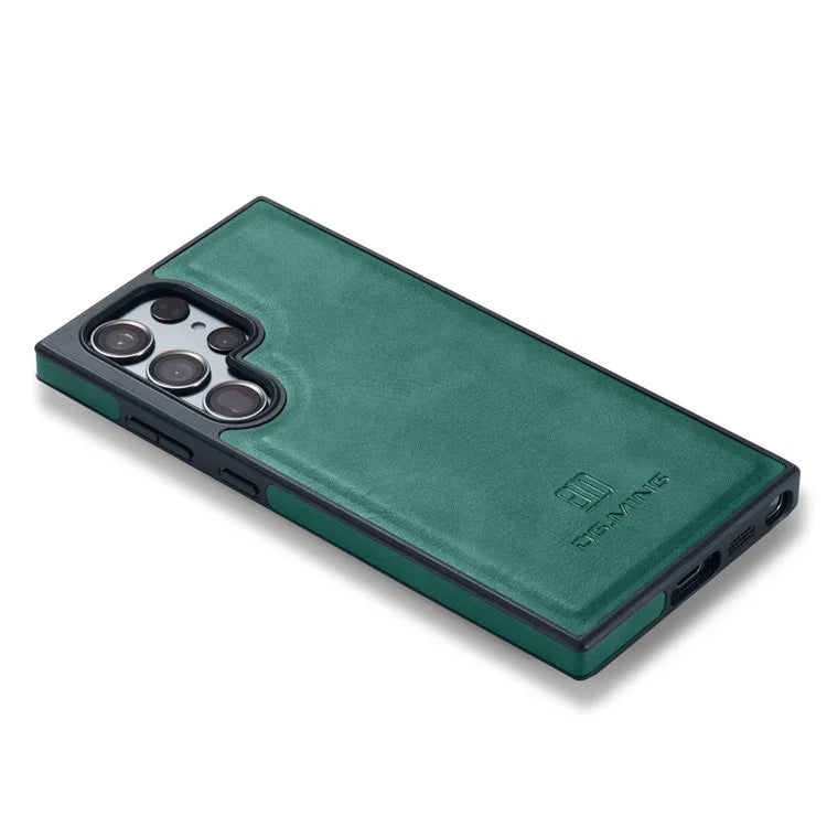 DG.MING For Samsung Galaxy S24 Ultra Phone Case Anti-scratch Side Edge Leather Coating Back Shell