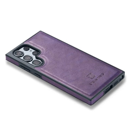 DG.MING For Samsung Galaxy S24 Ultra Phone Case Anti-scratch Side Edge Leather Coating Back Shell
