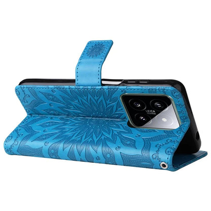 KT Imprinting Flower Series-1 For Xiaomi 14 Case Imprint Leather Wallet Stand Phone Cover