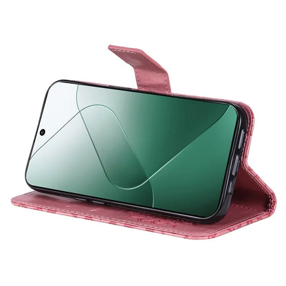 KT Imprinting Flower Series-1 For Xiaomi 14 Case Imprint Leather Wallet Stand Phone Cover