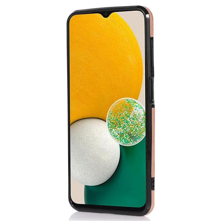 For Samsung Galaxy A05s 4G Case Card Holder Kickstand PU Leather+TPU Cover with Shoulder Strap