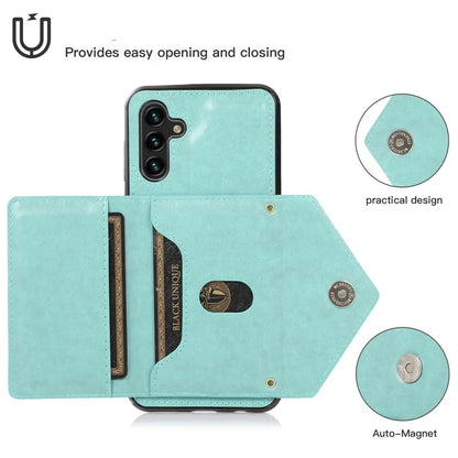For Samsung Galaxy A05s 4G Case Card Holder Kickstand PU Leather+TPU Cover with Shoulder Strap