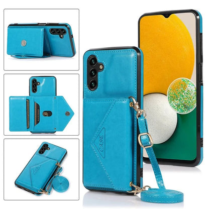 For Samsung Galaxy A05s 4G Case Card Holder Kickstand PU Leather+TPU Cover with Shoulder Strap