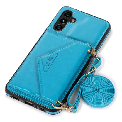 For Samsung Galaxy A05s 4G Case Card Holder Kickstand PU Leather+TPU Cover with Shoulder Strap