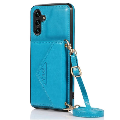 For Samsung Galaxy A05s 4G Case Card Holder Kickstand PU Leather+TPU Cover with Shoulder Strap