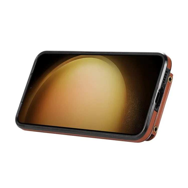 For Samsung Galaxy S21 Ultra 5G Case Card Holder Kickstand TPU+PU Leather Phone Cover