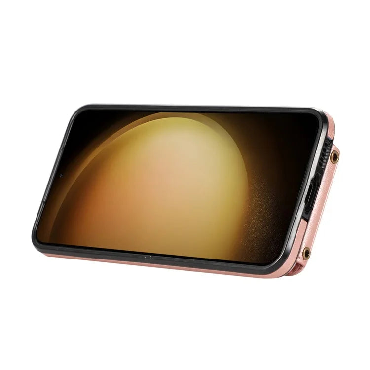 For Samsung Galaxy S21 Ultra 5G Case Card Holder Kickstand TPU+PU Leather Phone Cover