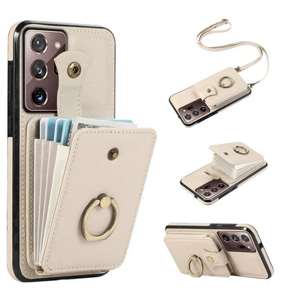 For Samsung Galaxy Note20 Ultra 5G / Note20 Ultra Case TPU+PU Leather Card Holder Kickstand Phone Cover