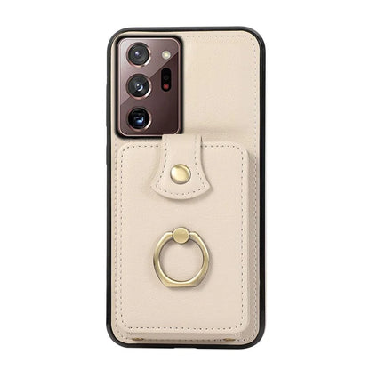For Samsung Galaxy Note20 Ultra 5G / Note20 Ultra Case TPU+PU Leather Card Holder Kickstand Phone Cover