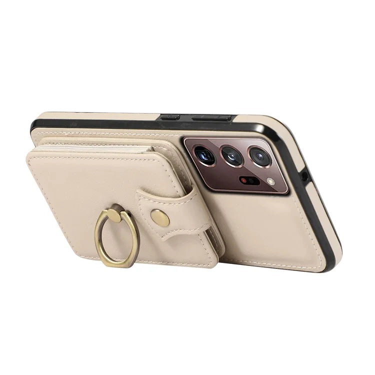 For Samsung Galaxy Note20 Ultra 5G / Note20 Ultra Case TPU+PU Leather Card Holder Kickstand Phone Cover