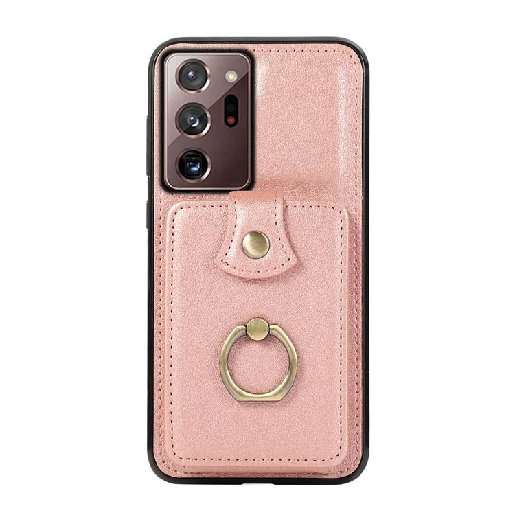 For Samsung Galaxy Note20 Ultra 5G / Note20 Ultra Case TPU+PU Leather Card Holder Kickstand Phone Cover