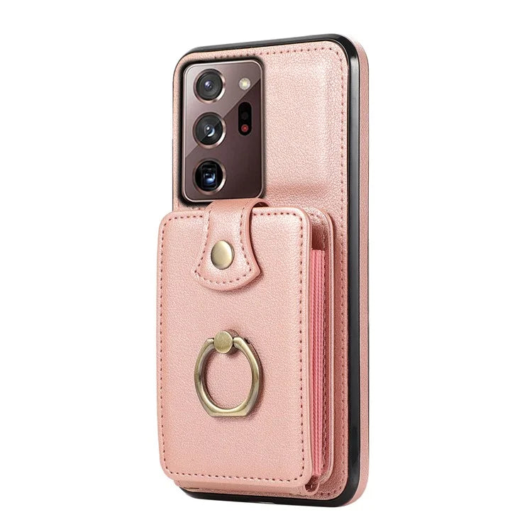 For Samsung Galaxy Note20 Ultra 5G / Note20 Ultra Case TPU+PU Leather Card Holder Kickstand Phone Cover