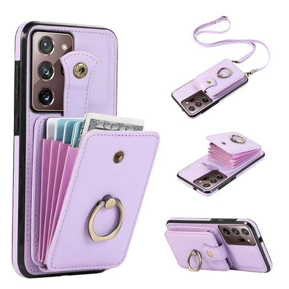 For Samsung Galaxy Note20 Ultra 5G / Note20 Ultra Case TPU+PU Leather Card Holder Kickstand Phone Cover