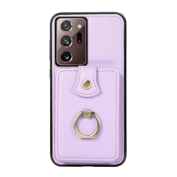 For Samsung Galaxy Note20 Ultra 5G / Note20 Ultra Case TPU+PU Leather Card Holder Kickstand Phone Cover