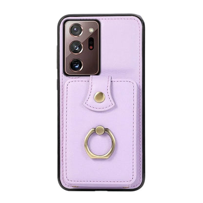 For Samsung Galaxy Note20 Ultra 5G / Note20 Ultra Case TPU+PU Leather Card Holder Kickstand Phone Cover