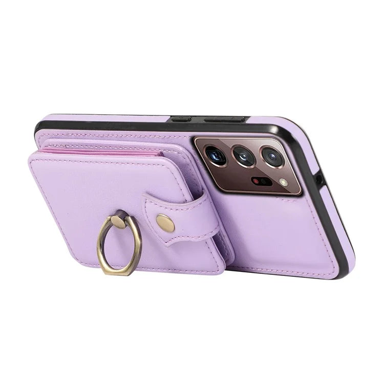 For Samsung Galaxy Note20 Ultra 5G / Note20 Ultra Case TPU+PU Leather Card Holder Kickstand Phone Cover