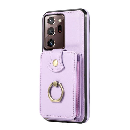 For Samsung Galaxy Note20 Ultra 5G / Note20 Ultra Case TPU+PU Leather Card Holder Kickstand Phone Cover