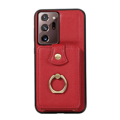 For Samsung Galaxy Note20 Ultra 5G / Note20 Ultra Case TPU+PU Leather Card Holder Kickstand Phone Cover