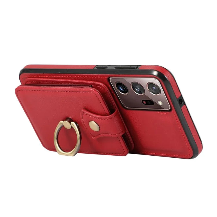 For Samsung Galaxy Note20 Ultra 5G / Note20 Ultra Case TPU+PU Leather Card Holder Kickstand Phone Cover