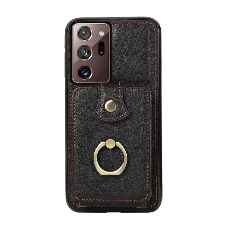 For Samsung Galaxy Note20 Ultra 5G / Note20 Ultra Case TPU+PU Leather Card Holder Kickstand Phone Cover