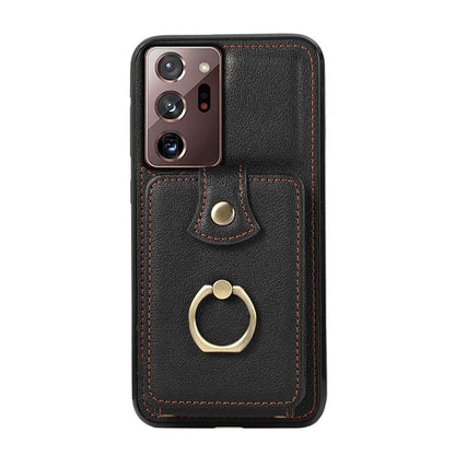For Samsung Galaxy Note20 Ultra 5G / Note20 Ultra Case TPU+PU Leather Card Holder Kickstand Phone Cover