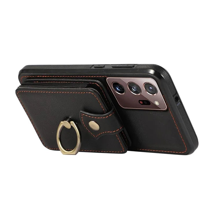 For Samsung Galaxy Note20 Ultra 5G / Note20 Ultra Case TPU+PU Leather Card Holder Kickstand Phone Cover