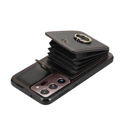 For Samsung Galaxy Note20 Ultra 5G / Note20 Ultra Case TPU+PU Leather Card Holder Kickstand Phone Cover