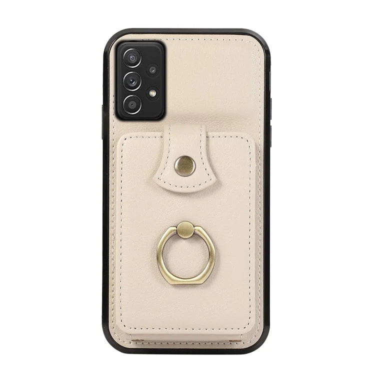 For Samsung Galaxy A52 4G / A52s 5G / A52 5G Case Card Holder PU Leather Phone Cover with Kickstand