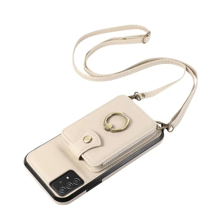 For Samsung Galaxy A52 4G / A52s 5G / A52 5G Case Card Holder PU Leather Phone Cover with Kickstand