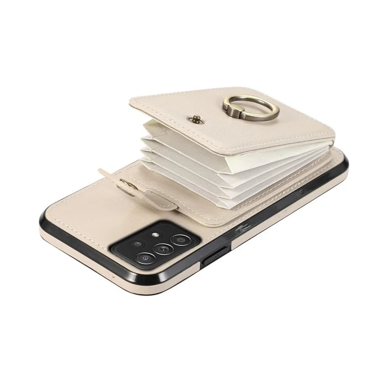 For Samsung Galaxy A52 4G / A52s 5G / A52 5G Case Card Holder PU Leather Phone Cover with Kickstand