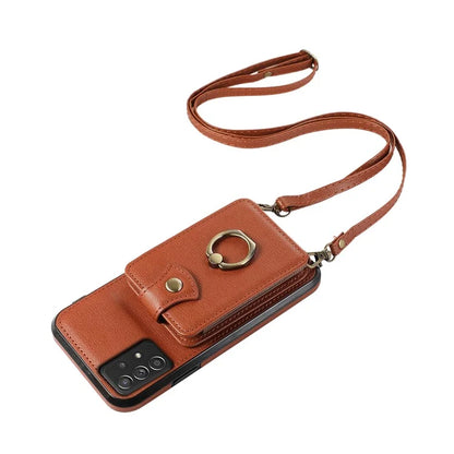 For Samsung Galaxy A52 4G / A52s 5G / A52 5G Case Card Holder PU Leather Phone Cover with Kickstand