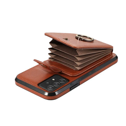 For Samsung Galaxy A52 4G / A52s 5G / A52 5G Case Card Holder PU Leather Phone Cover with Kickstand