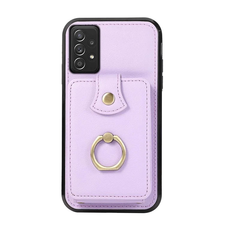 For Samsung Galaxy A52 4G / A52s 5G / A52 5G Case Card Holder PU Leather Phone Cover with Kickstand