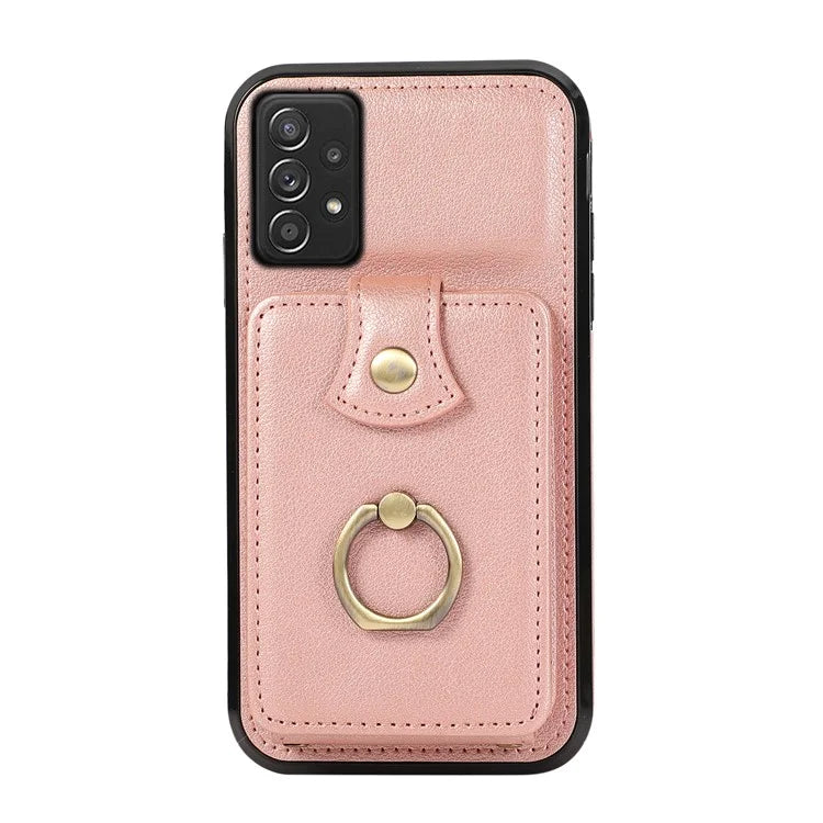 For Samsung Galaxy A52 4G / A52s 5G / A52 5G Case Card Holder PU Leather Phone Cover with Kickstand