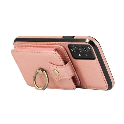For Samsung Galaxy A52 4G / A52s 5G / A52 5G Case Card Holder PU Leather Phone Cover with Kickstand