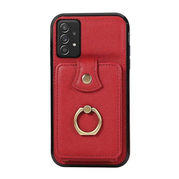 For Samsung Galaxy A52 4G / A52s 5G / A52 5G Case Card Holder PU Leather Phone Cover with Kickstand