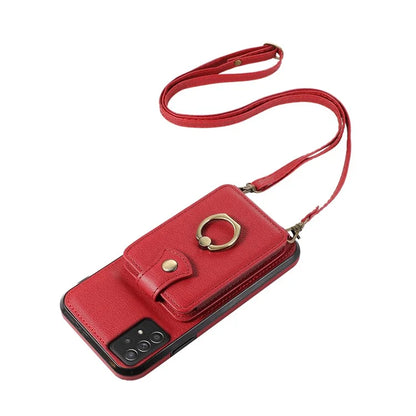 For Samsung Galaxy A52 4G / A52s 5G / A52 5G Case Card Holder PU Leather Phone Cover with Kickstand