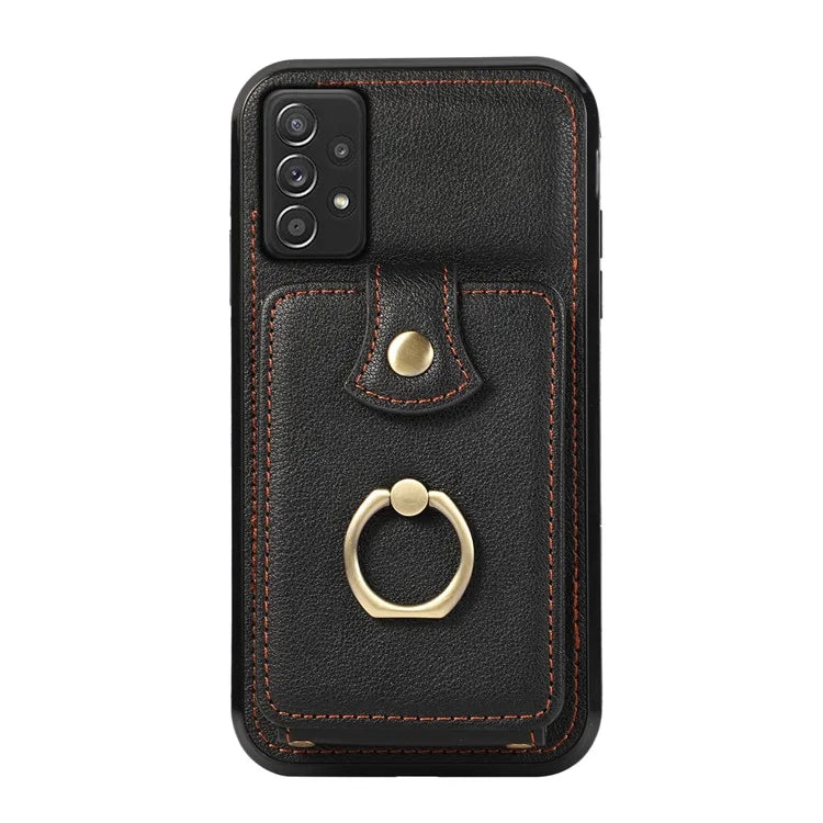 For Samsung Galaxy A52 4G / A52s 5G / A52 5G Case Card Holder PU Leather Phone Cover with Kickstand