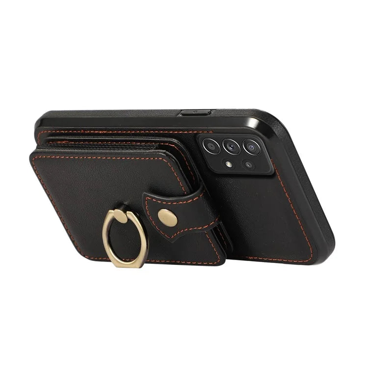 For Samsung Galaxy A52 4G / A52s 5G / A52 5G Case Card Holder PU Leather Phone Cover with Kickstand