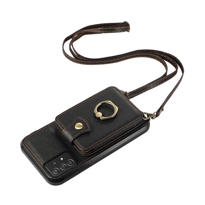 For Samsung Galaxy A52 4G / A52s 5G / A52 5G Case Card Holder PU Leather Phone Cover with Kickstand