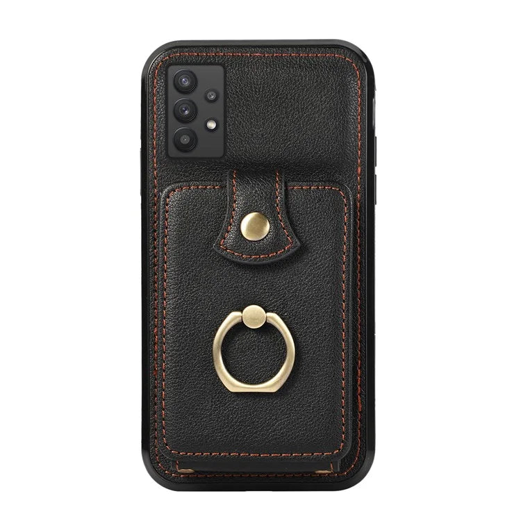 For Samsung Galaxy A53 5G Case Kickstand TPU+PU Leather Phone Cover with Card Holder